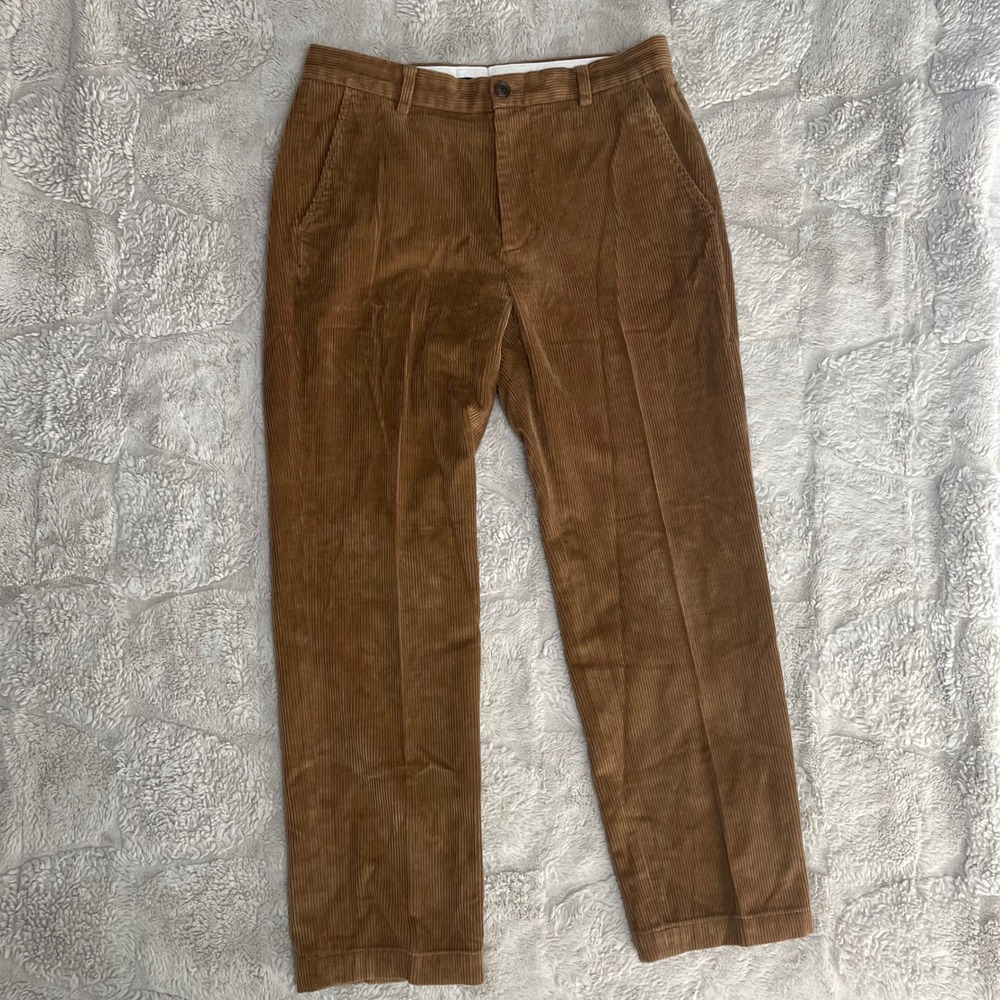 Brooks Brothers Clark Corduroy Pants Mens 32x30 fit28 Brown Wale Cotton Trousers